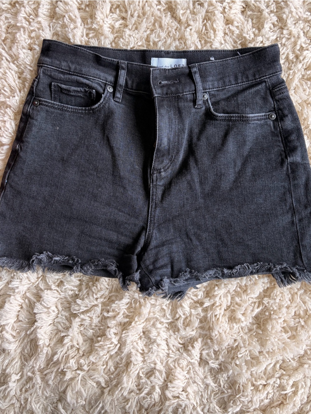 LOFT Black Denim Shorts